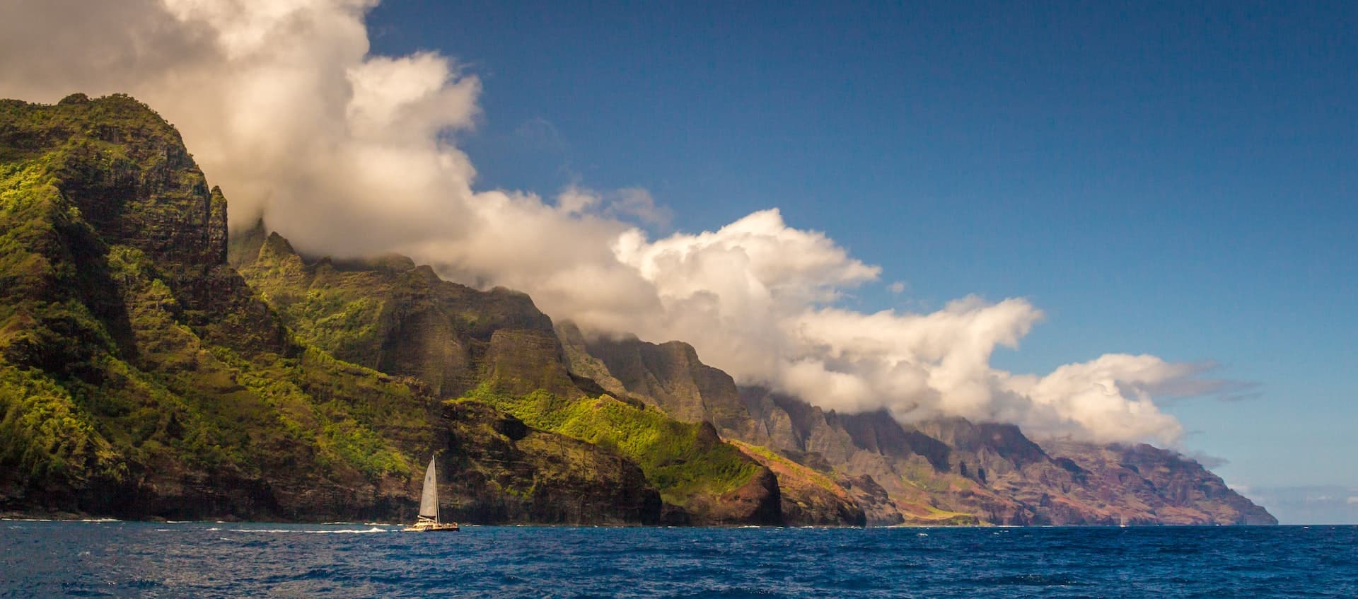 napali coast kauai hawaii katamaránnal