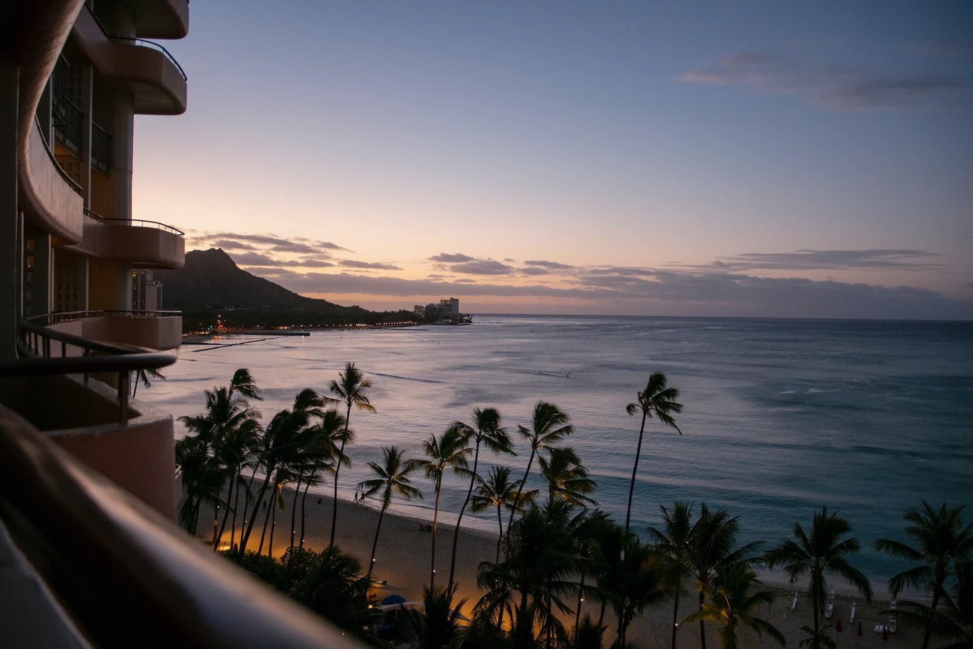 waikiki beach naplemente látvány